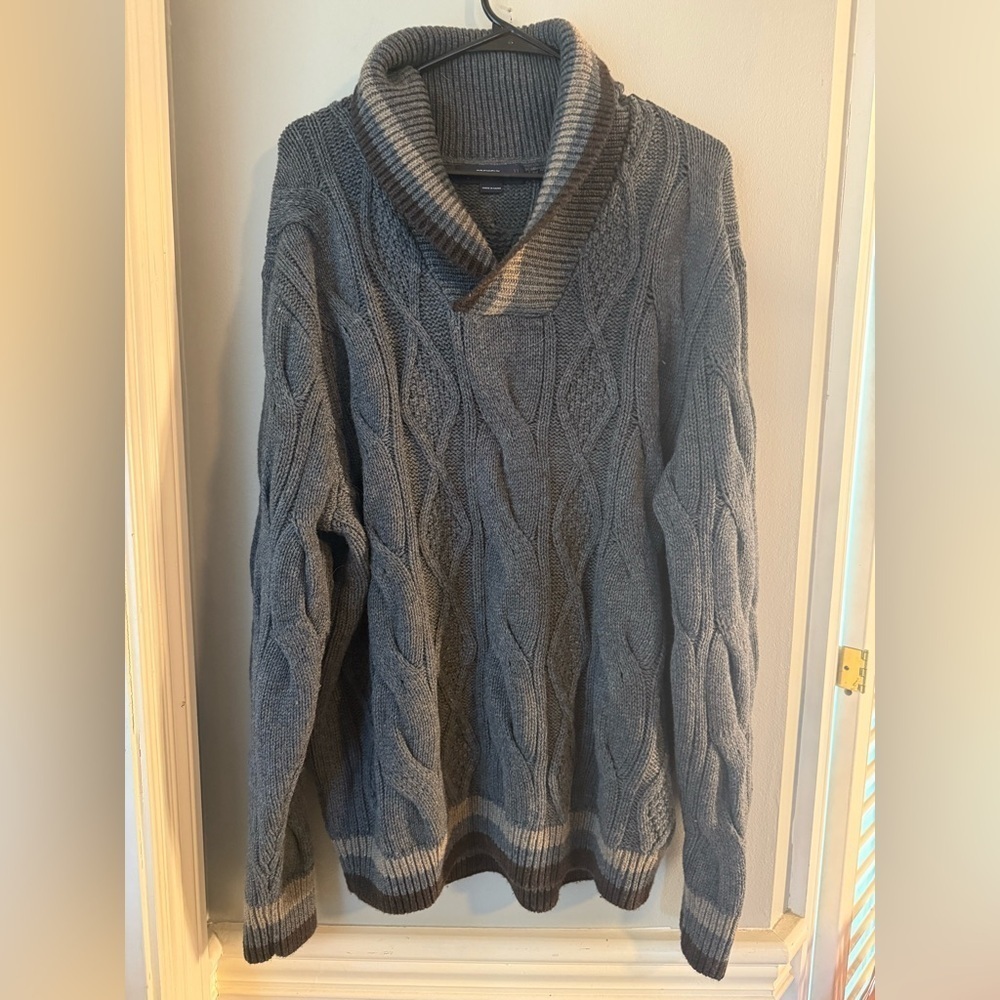 Daniel Cremieux Gray V-Neck Sweater XL - Picture 8 of 8